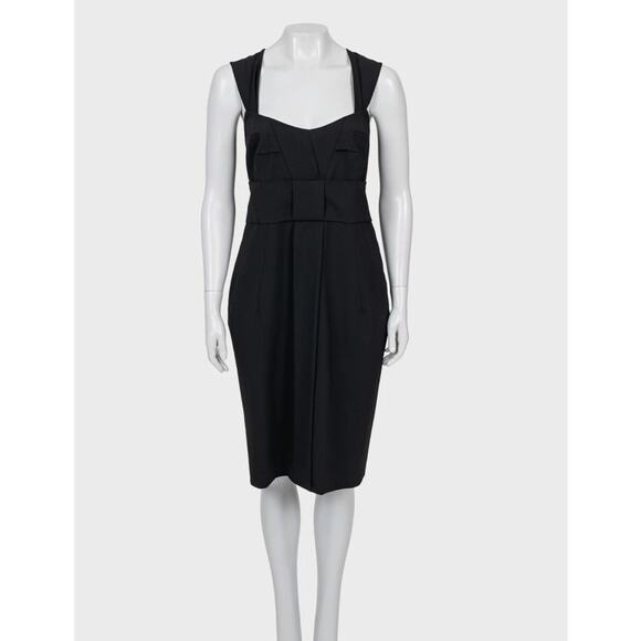 Elegant Gucci Black Wool Sheath Dress - Size L (IT44) - Picture 1 of 4